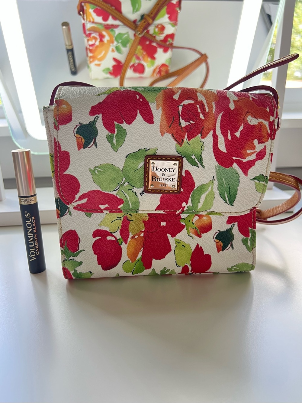 Dooney & Bourke Floral Watercolor Crossbody Bag – Excellent Used Condition